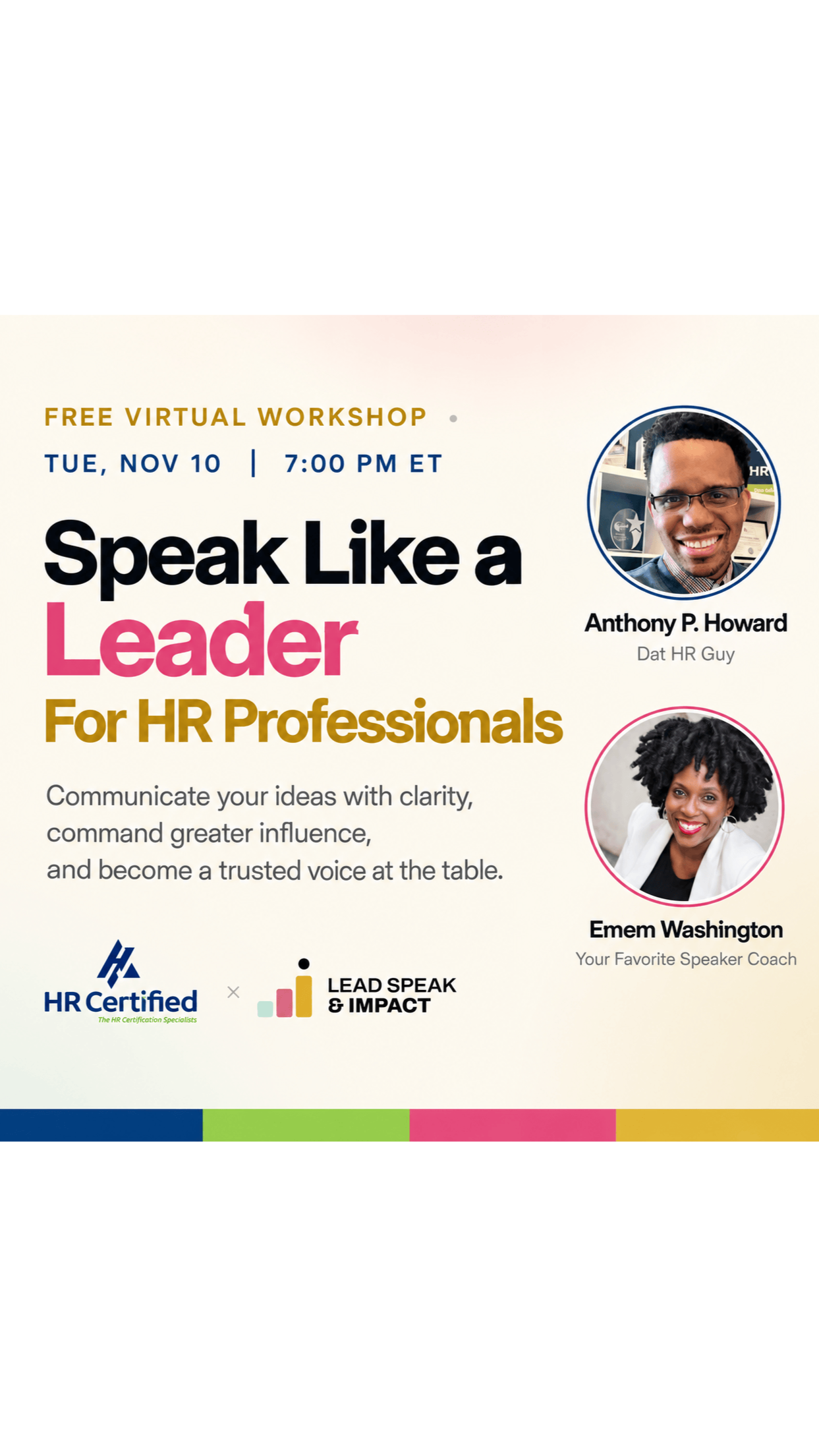 How HR Professionals Earn Influence at the Leadership Table, Free Nov 10
